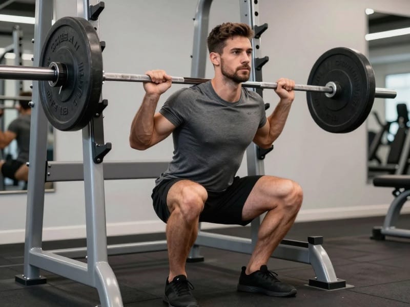 Barbell Back Squat: demonstration photo